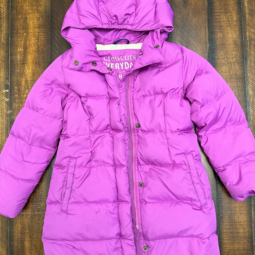 J. Crew Kids Puffer Jacket in Purple